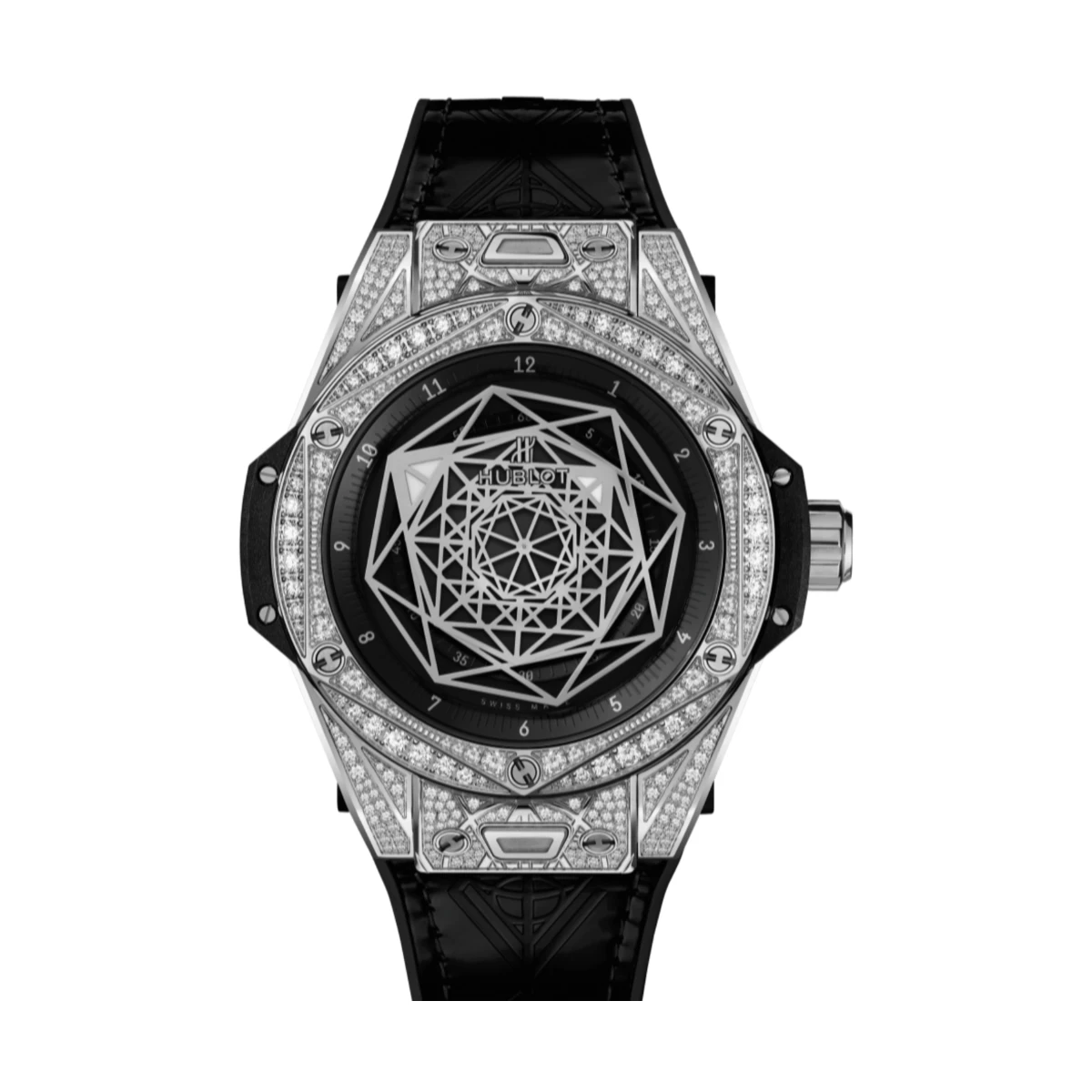 Big Bang Sang Bleu Steel Pavé 39mm 465.SS.1117.VR.1704.MXM18